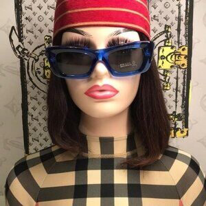 New Authentic Prada Blue Women\'s Sunglasses SPR 13Z 18M- 550 Prada PR 13ZS Sunglasses | FREE Shipping - Go-Optic.com main image 3